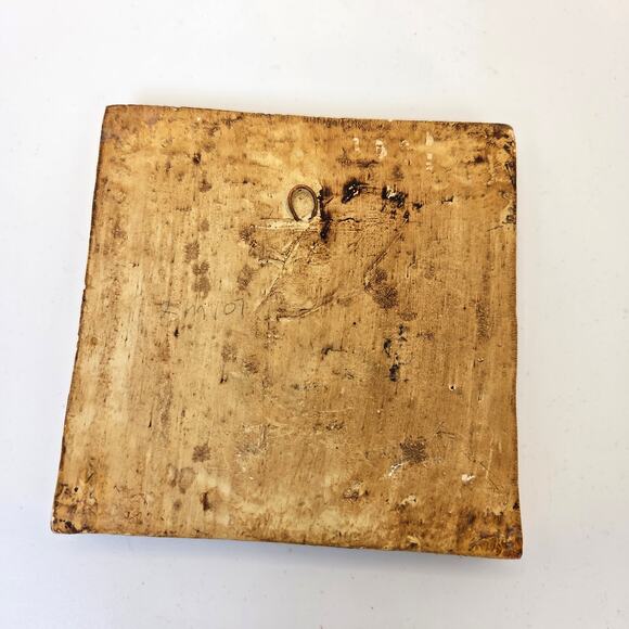 Vintage Hand-Painted Captain Flint Pirate Ceramic Wall Tile 4.25” Plaque - Picture 6 of 8